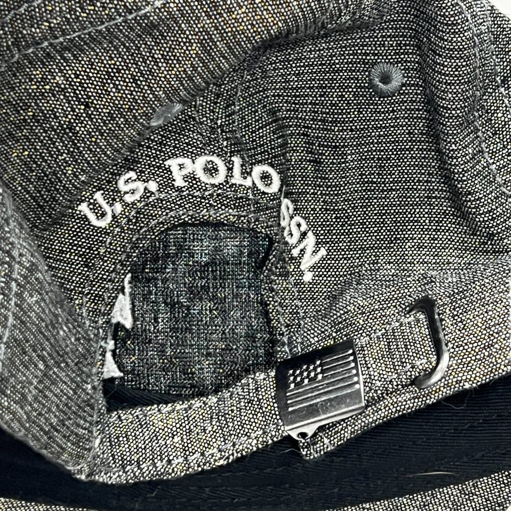 US Polo Assn Adjustable Baseball Cap Hat Gray Sparkly USPA - Picture 8 of 8